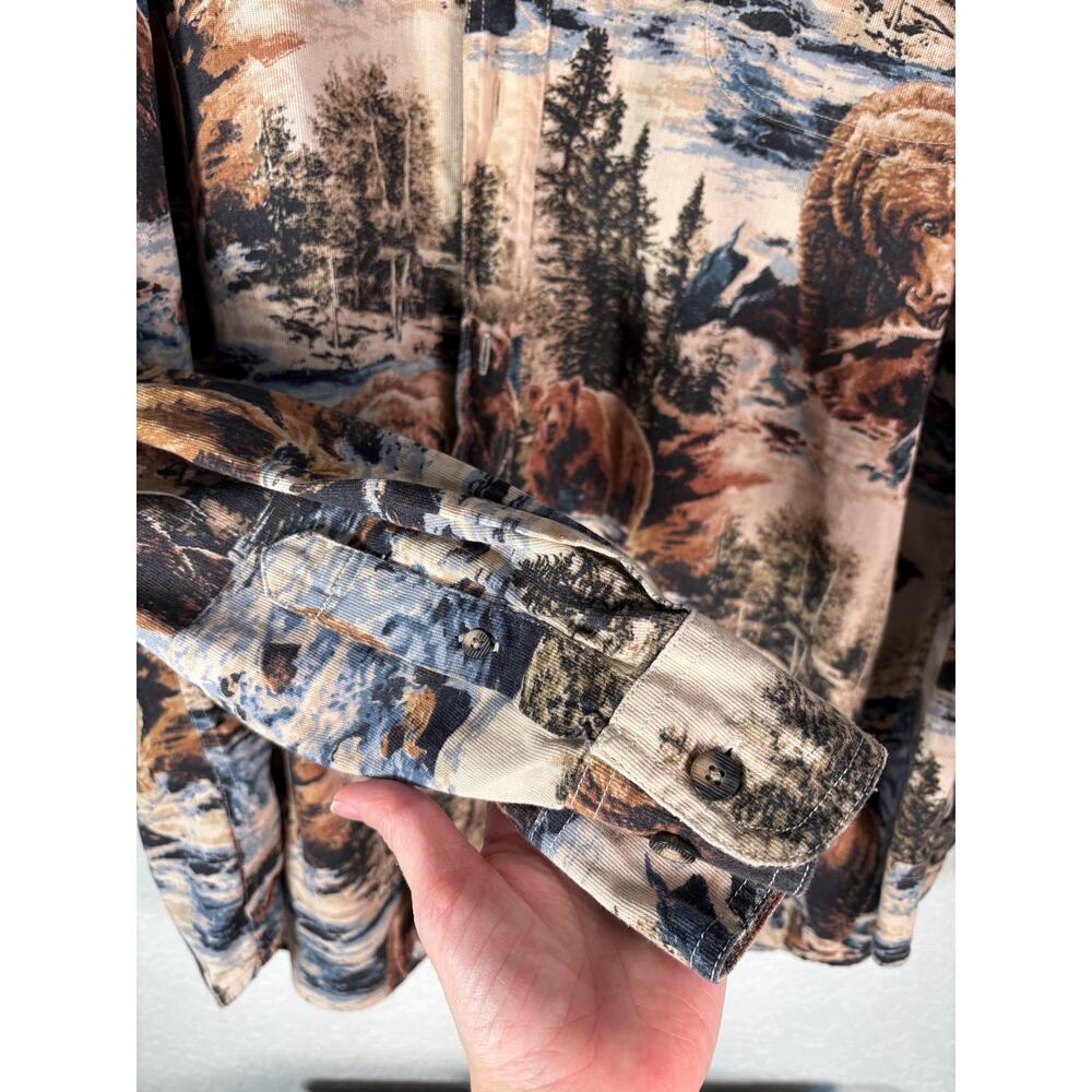 Vintage Redhead Outfitters Fishing Grizzly Bear Button Down Long Sleeve Shirt XL - Picture 6 of 7